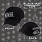 Black Iris Embroidered Baseball Cap