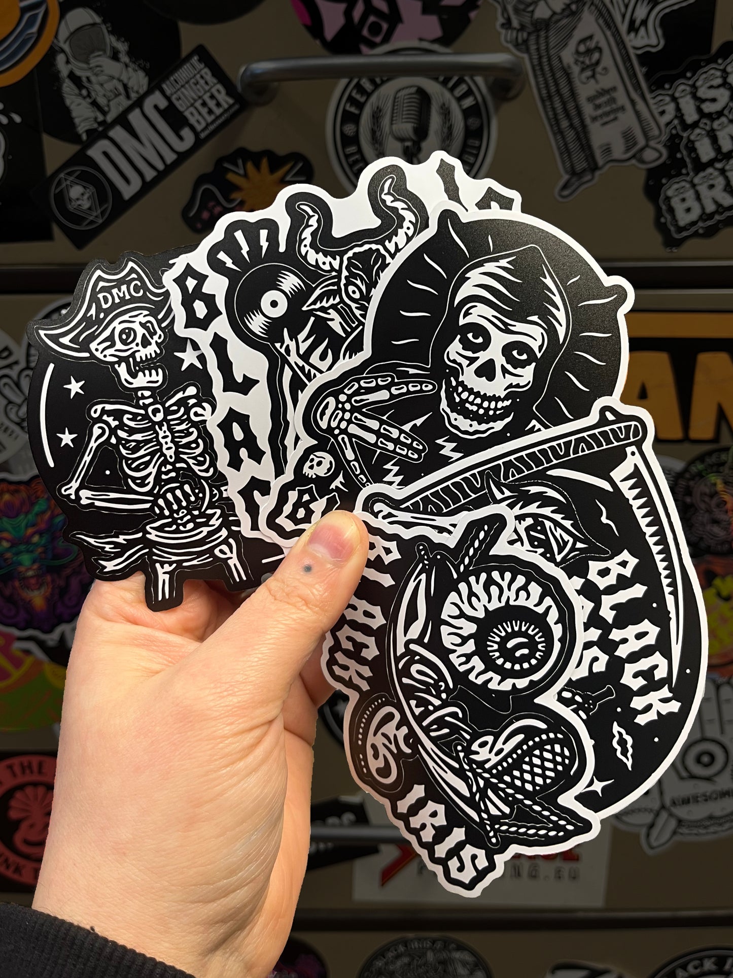 Black Iris Vinyl Stickers - 5 Pack